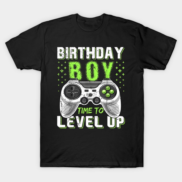 Birthday Boy Time To Level Up Video Game Birthday Gift Boys T shirt T-Shirt by Tisine